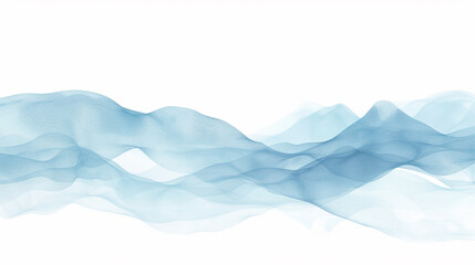 A soothing baby blue abstract wave background with a white backdrop.