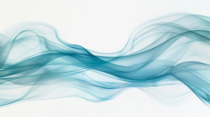 A serene aquamarine blue abstract wave background with a white backdrop.