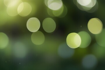 abstract circular green bokeh background, green nature spring and nature light in blurred style,...
