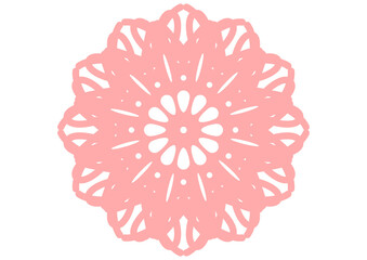 ピンクの花のようなレース模様