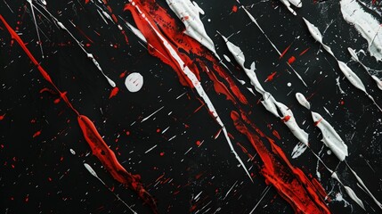 Black, white, and red oil painting mixed. Best for Abstract background.