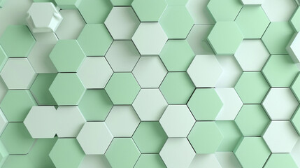 Mint green hexagon pattern for a serene tech environment.