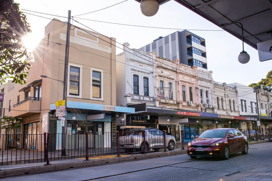 Row of shops in Sydney's inner west