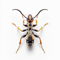 a Multicolored Ant isolated on white Background,