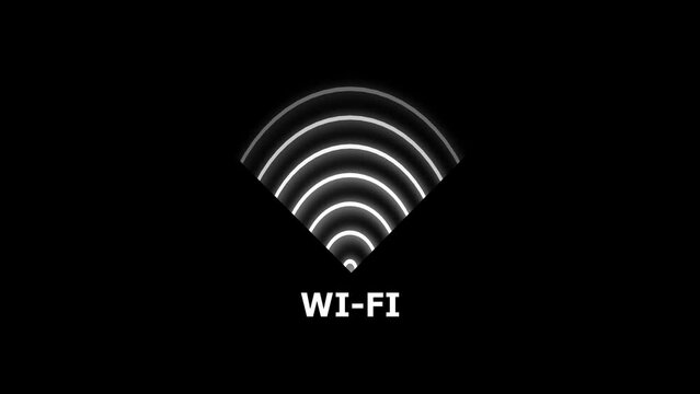 WI-FI wireless system icon animation .