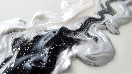 Black and white oil painting collide. Best for Abstract background.