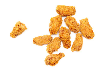 Chicken nuggets isolated white background