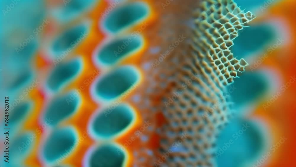 Poster at a microscopic level the houseflys compound eyes resemble a honeycomb structure with multiple laye