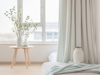 Inviting and comfortable room composition bathed with natural light.