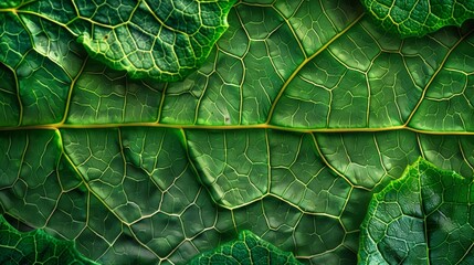Flowers and Plants: A photo showcasing the delicate veins of a leaf - obrazy, fototapety, plakaty