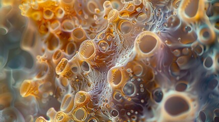 Microbiology: A photo macro close-up of a bacterial colony