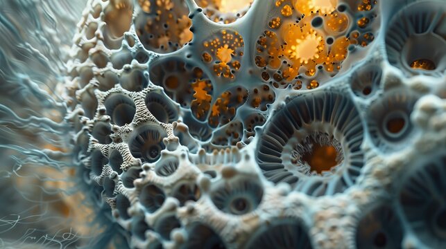 Microbiology: A photo macro close-up of a fungal spore