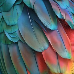 blue and yellow macaw feathers