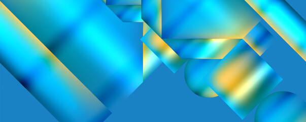 A computergenerated image featuring a colorfulness of blue and yellow abstract background with hints of azure, electric blue, and aqua resembling a patterned petal and water symmetry