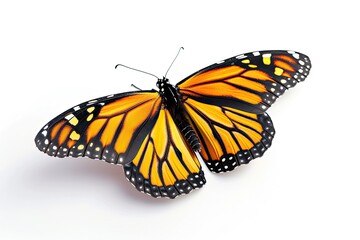 Fototapeta premium Monarch Butterfly, bliss, Awe-inspiring, Close-up View, Dynamic action,