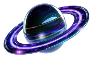 PNG Neon saturn astronomy universe sphere