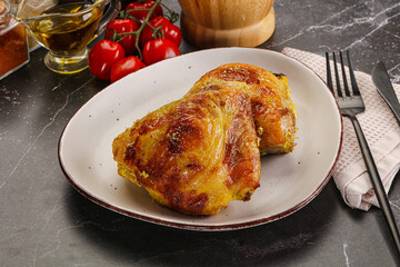 Roasted chicken thigh with spices