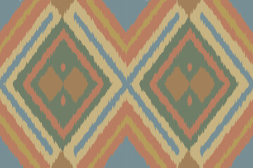ikat Abstract Ethnic art. Seamless pattern in tribal, folk embroidery, and Mexican style. Aztec geometric art ornament print.Design for carpet, cover.wallpaper, wrapping, fabric, clothing