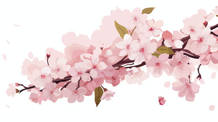 A cluster of delicate cherry blossoms their pink petal