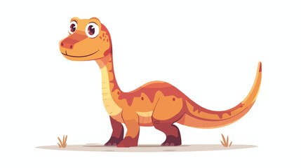 Cartoon funny dinosaur. Vector illustration of cute