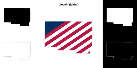 Lincoln County (Idaho) outline map set