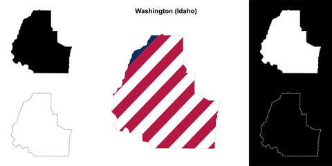 Washington County (Idaho) outline map set