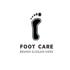 foot care podiatri logo with simple design premium design