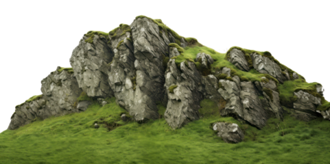 PNG Green grassy rocky cliff nature landscape mountain