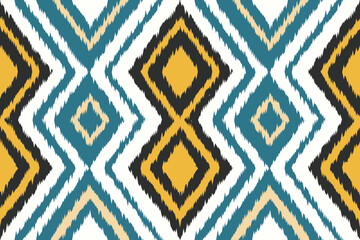 ikat Abstract Ethnic art. Seamless pattern in tribal, folk embroidery, and Mexican style. Aztec geometric art ornament print.Design for carpet, cover.wallpaper, wrapping, fabric, clothing