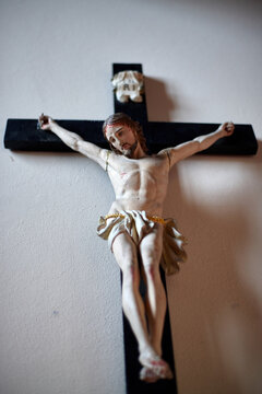 Small wooden crucifix of Jesus Christ