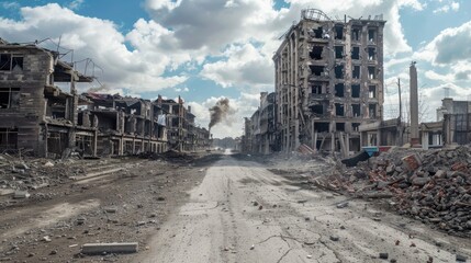 "Capturing the Aftermath: War-Damaged Urban Buildings Through the Lens of Canon Cameras"