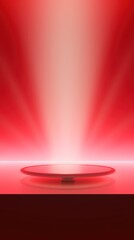 3D rendering of light red background with spotlight shining down on the center.