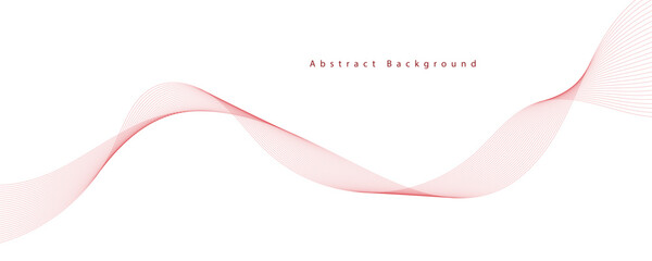Abstract red wavy lines. Vector illustration. EPS10
