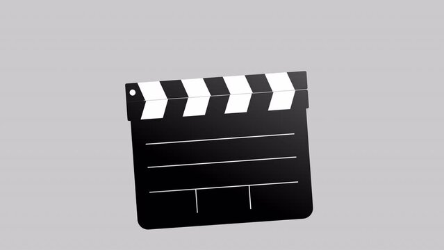 Action Slate: Cinematic Clapper Animation on alpha channel