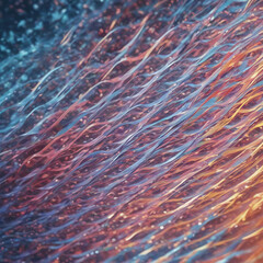 abstract background with glowing lines and bokeh effect, futuristic wave illustration