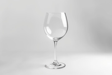 empty wine glass isolated on white background