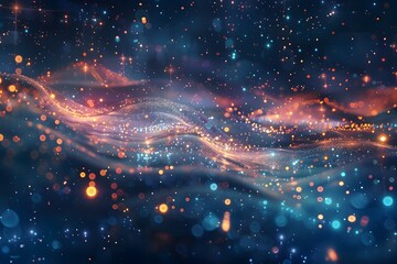 Obraz premium Telecommunications Fantasy: A Tale of Reliable Connection Spanning Continents