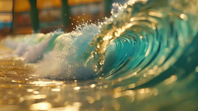 The excitement only grows as the wave increases in speed challenging the fans to keep up with its pace.