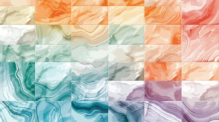 Colorful digital wall tiles new marble design