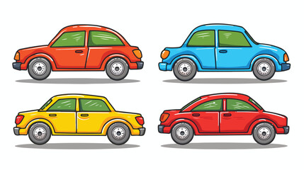 Coloring book for kids car vector Flat vector isolated