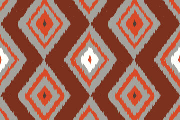 ikat Abstract Ethnic art. Seamless pattern in tribal, folk embroidery, and Mexican style. Aztec geometric art ornament print.Design for carpet, cover.wallpaper, wrapping, fabric, clothing