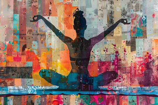 Mixed Media Art Celebrating the Transformative Power of Fitness and Wellness