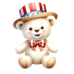 3D patriotic teddy bear