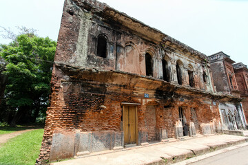 Old ruined houses in the deserted city Panam Nagar (Panam City) in Bangladesh, Asia