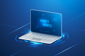Cybersecurity remote access VPN encryption authentication cloud software network on firewall protocol bandwidth latency 3d background with SSL TLS gateway server desktop monitoring privacy management.