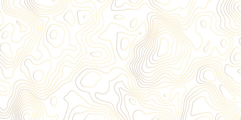 Golden strokes topology map contour topography texture vector - obrazy, fototapety, plakaty