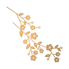 Golden color floral - 785012415