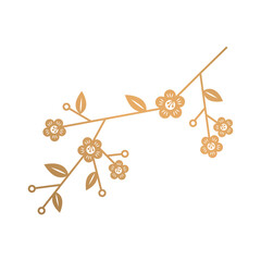 Golden color floral - 785012433