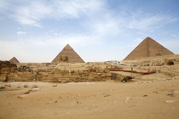 The Giza Pyramid Complex and Sphinx in Giza, Egypt,