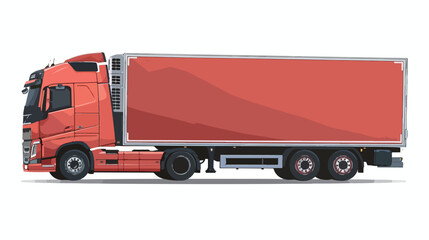 Modern European standard flat nose articulated lorry 